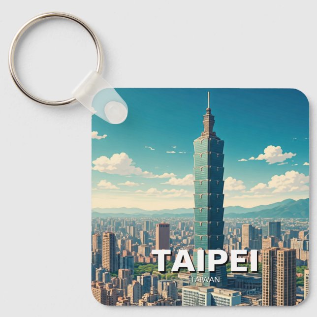 Llavero Taipei 101 Taiwán (Anverso)