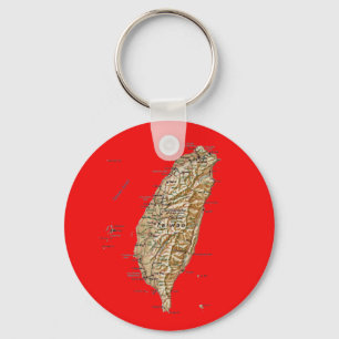 Llavero Taiwan Map Keychai