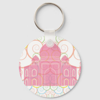 Llavero Taj Mahal rosado