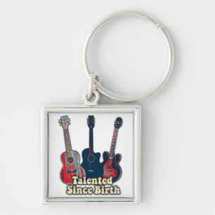 Llavero Talentoso desde su nacimiento. Guitarras retro col