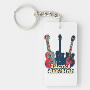 Llavero Talentoso desde su nacimiento. Guitarras retro col
