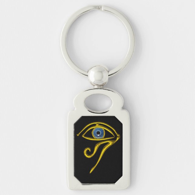 Llavero TALISMAN AZUL / OJO DE HORUS, Negro (Anverso)