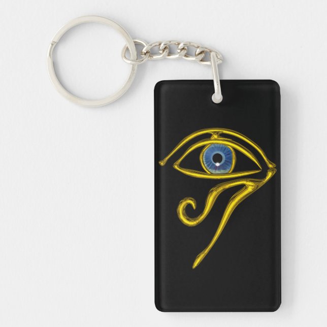 Llavero TALISMAN AZUL / OJO DE HORUS, Negro (Frente)