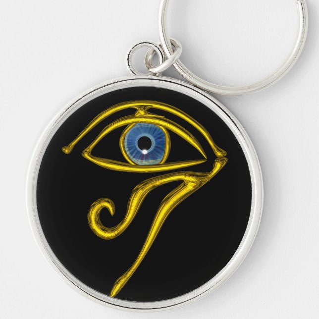 Llavero TALISMAN AZUL / OJO DE HORUS, Negro (Frente)