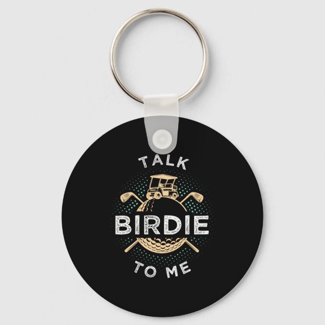 Llavero Talk Birdie To Me Funny Golf Player Pun Golfer  (Anverso)