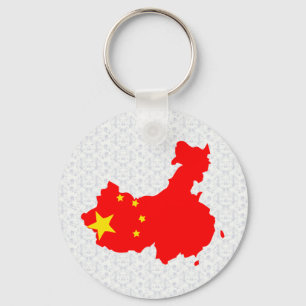 Llavero Tamaño completo del mapa de la bandera de China