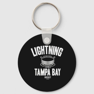 Llavero Tampa Y Lightning Disco de Hockey Azul Oficialment