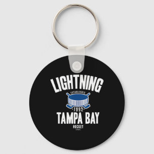 Llavero Tampa Y Lightning Disco de Hockey Negro Oficialmen
