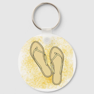 Llavero Tan Flip Flops Keychain