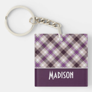 Llavero Tan y Purple Plaid