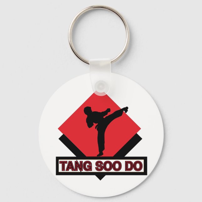 Llavero Tang Soo Do diamante rojo (Anverso)