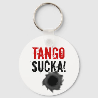 Llavero Tango sucka! cadena de claves con agujero de bala