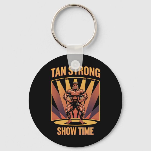Llavero Tanning Bed Tan Fuertes Atletas Gym Goers Bronze T (Anverso)
