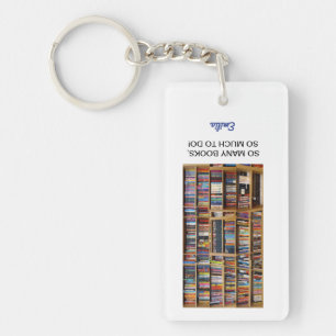 Llavero Tantos libros Cita Amantes de los Libros, Nombre P