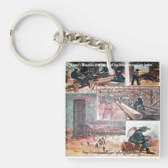 Llavero "Tapa de Lumbering-Harper de 1899 vintage" (Frente)