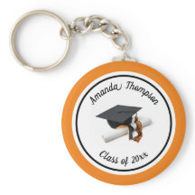 Tapón de graduación negro y Naranja