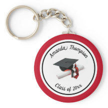 Tapón y tapón de graduación negro y rojo