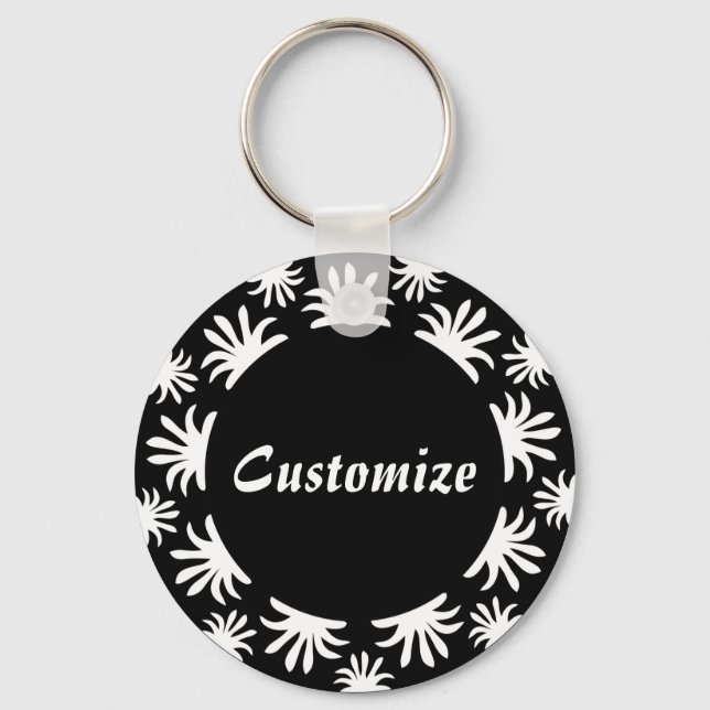 Llavero Tarde de la plantilla de Trifids - B&W (Anverso)