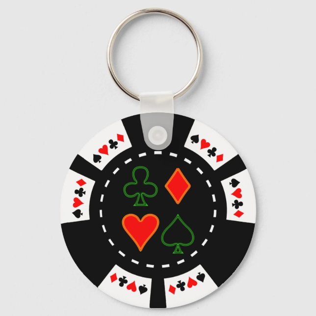 LLAVERO TARJETA ADAPTADA AL CHIP DE POKER (Anverso)