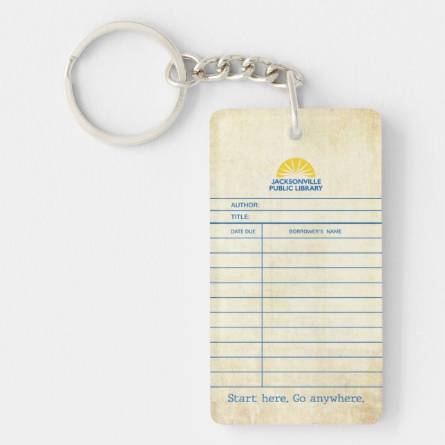 Llavero Tarjeta de catálogo antiguo (Frente)
