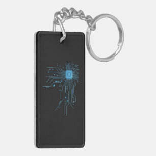 Llavero tarjeta de circuito de regalo de profesor de compu