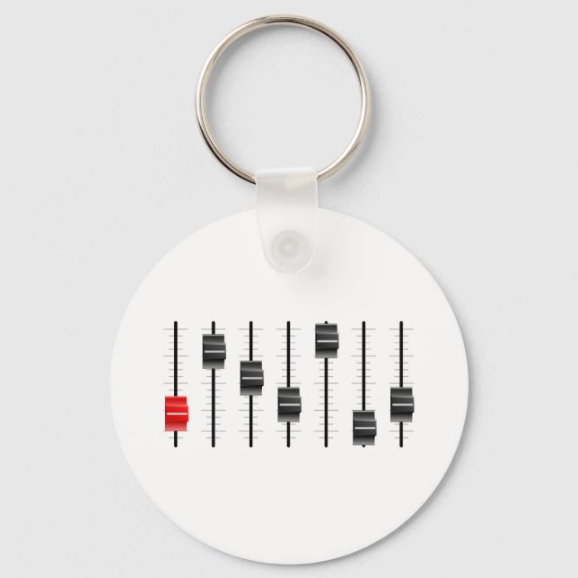 Llavero Tarjeta de control de sonido o vídeo deslizadores  (Anverso)