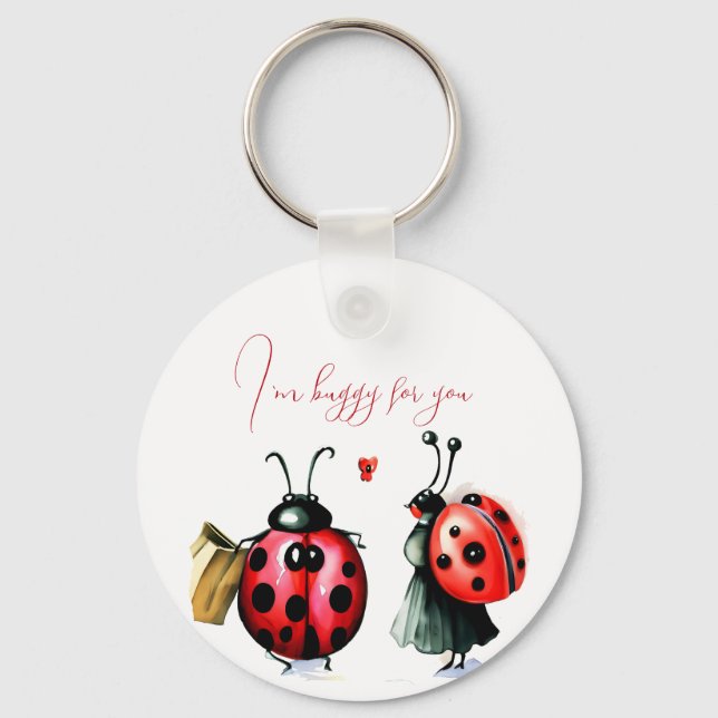 Llavero Tarjeta de El día de San Valentín Ladybug (Anverso)