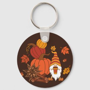 Llavero Tarjeta de especias Gnome de las calabazas de otoñ