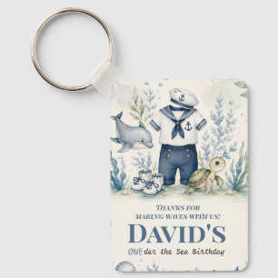 Llavero Tarjeta de felicitación de cumpleaños náutico pers