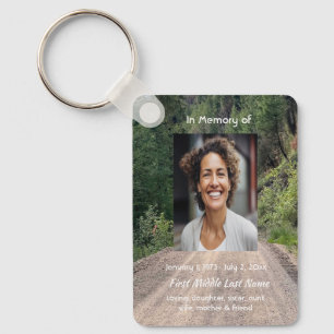 Llavero Tarjeta de oración conmemorativa de sendero de car