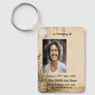 Llavero Tarjeta de oración conmemorativa para jardinero co