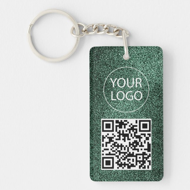 Llavero  Tarjeta de presentación con código QR de purpurin (Frente)