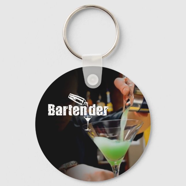 Llavero Tarjeta de presentación de bartender (Anverso)