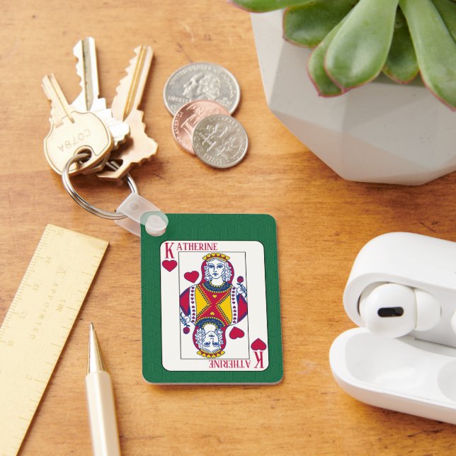 Llavero Tarjeta de reproducción de nombre personalizado de (Escritorio )