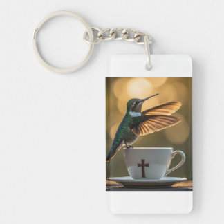 Llavero Tarjeta de saludo de colibrí