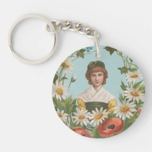 Llavero Tarjeta de San Valentín alemana retro kitsch, 1884