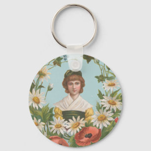 Llavero Tarjeta de San Valentín alemana retro kitsch, 1884