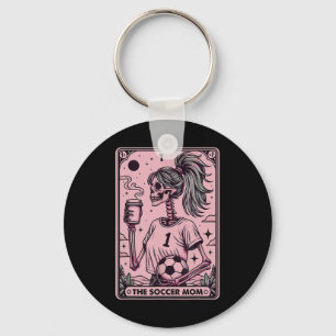 Llavero Tarjeta de Tarot de Mamá de Fútbol Femenino, Mamá 