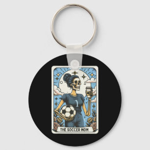 Llavero Tarjeta de Tarot de Mamá de Fútbol Vintage Hallowe