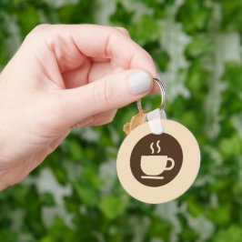 Llavero Tarjeta de visita y fidelidad de cafetería moderna