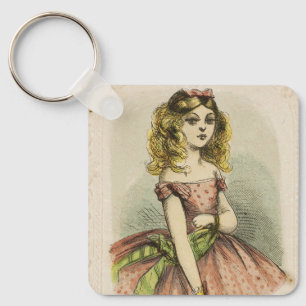 Llavero Tarjeta del Día de San Valentín Romántico Retro, s