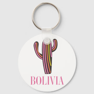 Llavero Tarjeta postal de póster de viaje de cactus de Bol