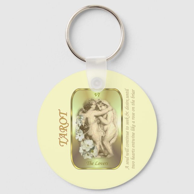 Llavero Tarjeta Tarot - Los amantes (Anverso)