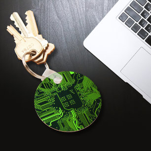 Llavero Tarjeta verde de circuito del equipo de Guay