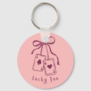 Llavero Tarjetas de suerte bow de moda