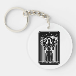 Llavero Tarot Alta Sacerdotisa Fumando Marihuana Ocultismo