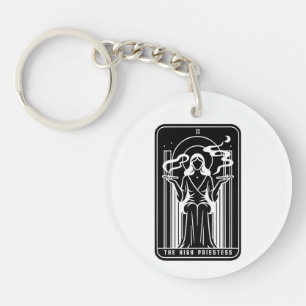 Llavero Tarot Alta Sacerdotisa Fumando Marihuana Ocultismo