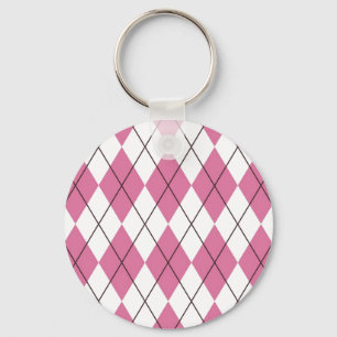 Llavero Tartan de los 70 Rosa Dedito