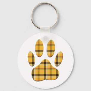 Llavero Tartan Dog Paw Print