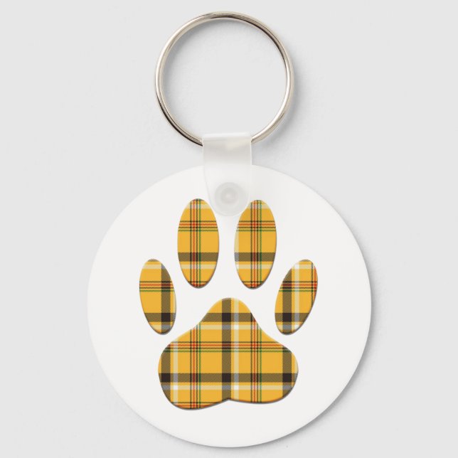 Llavero Tartan Dog Paw Print (Anverso)